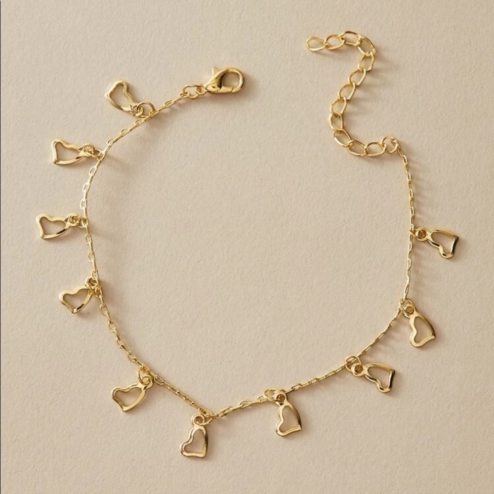 3/$30 Heart Charm Anklet - Picture 2 of 5